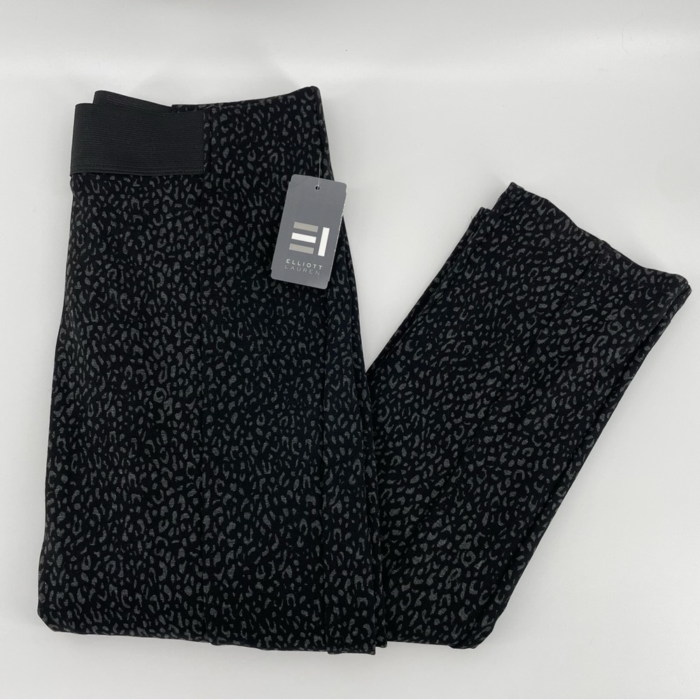Elliott Lauren NWT Black Leopard Animal Print Pants 4